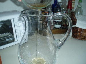 grease-into-pitcher