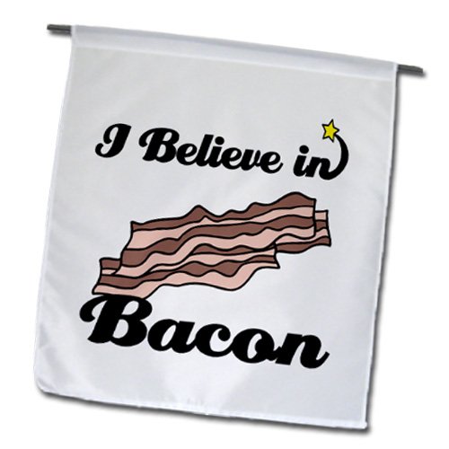 3dRose-fl1047531-I-Believe-in-Bacon-Garden-Flag-12-by-18-Inch-0