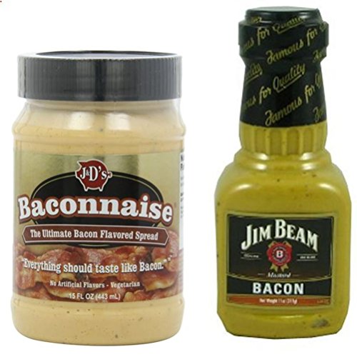 J&D Baconnaise Bacon Flavored Mayonnaise & Jim Beam Bacon Mustard Pack