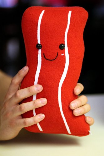 plush bacon